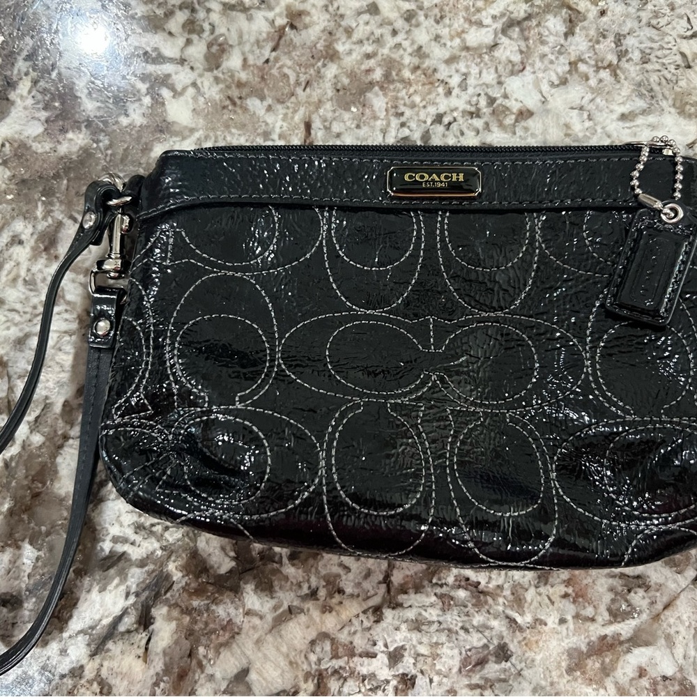 Coach Black Wristlet Bag